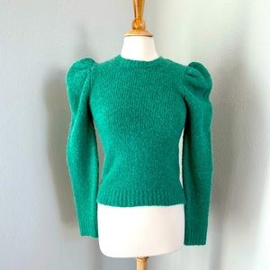 Derek Lam 10 Crosby Puff Sleeve Alpaca Blend Sweater Size Small